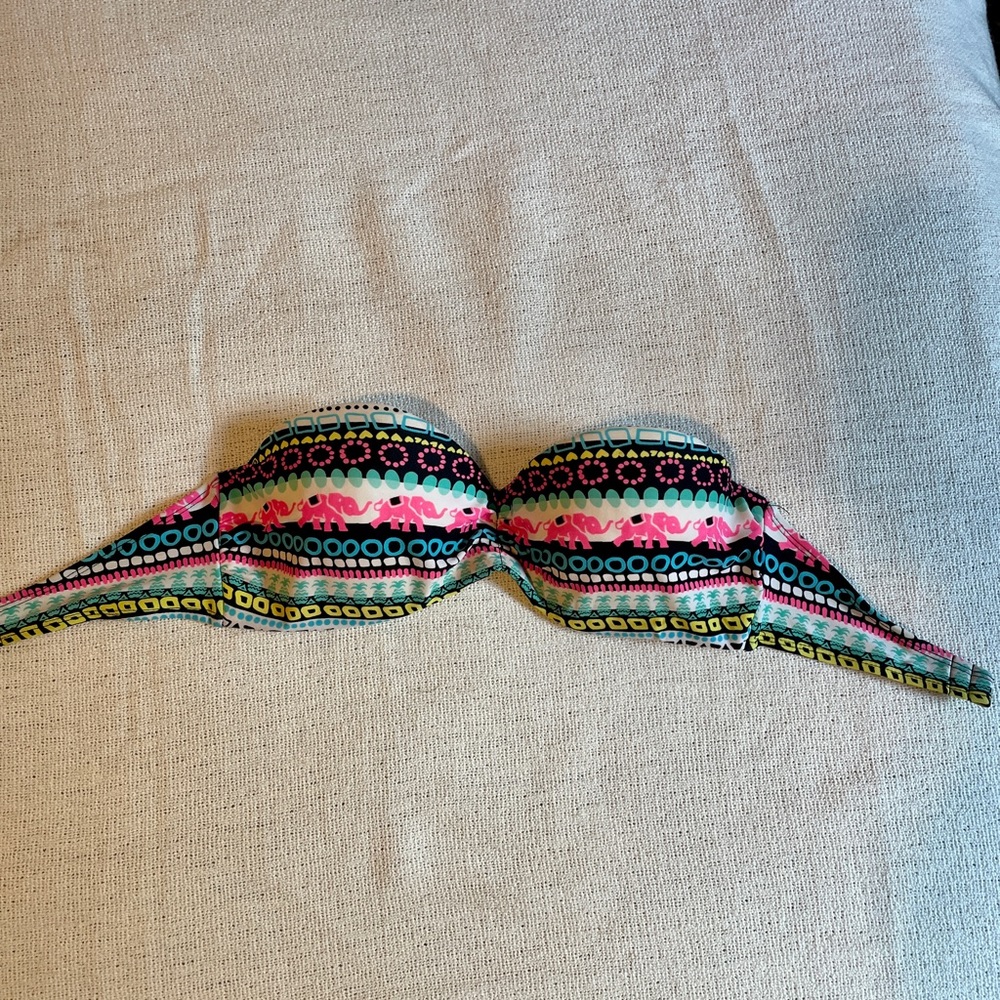 elephant aztec bandeau bathing suit top